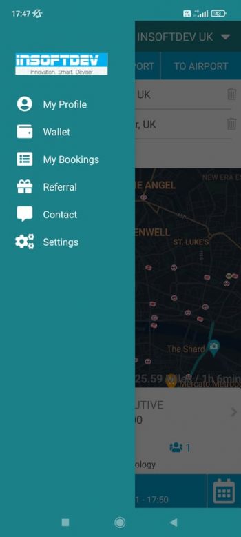 INSOFTDEV | Taxi Dispatch | White label customer apps