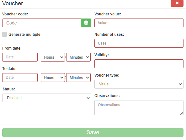 INSOFTDEV Dispatch System - Vouchers