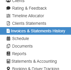 INSOFTDEV Dispatch - Invoices and Statements History
